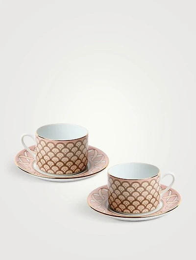 Set Of Two Impero Tea Cups And Saucers