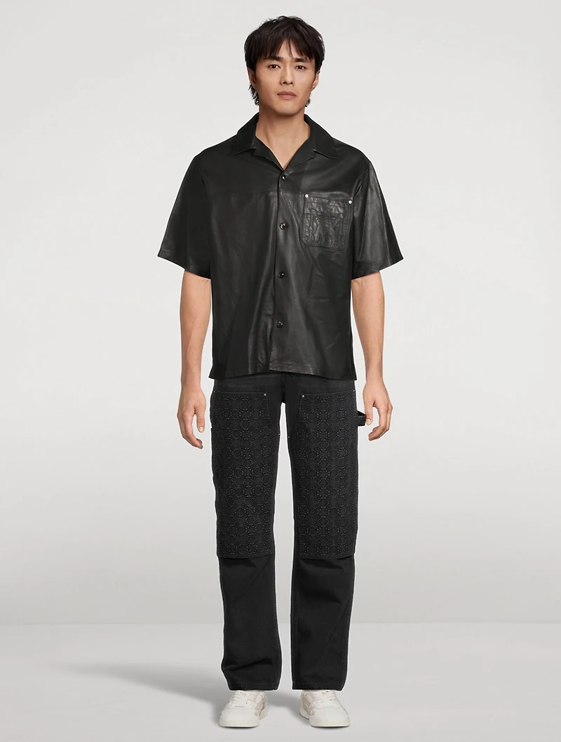 Leather Camp Shirt
