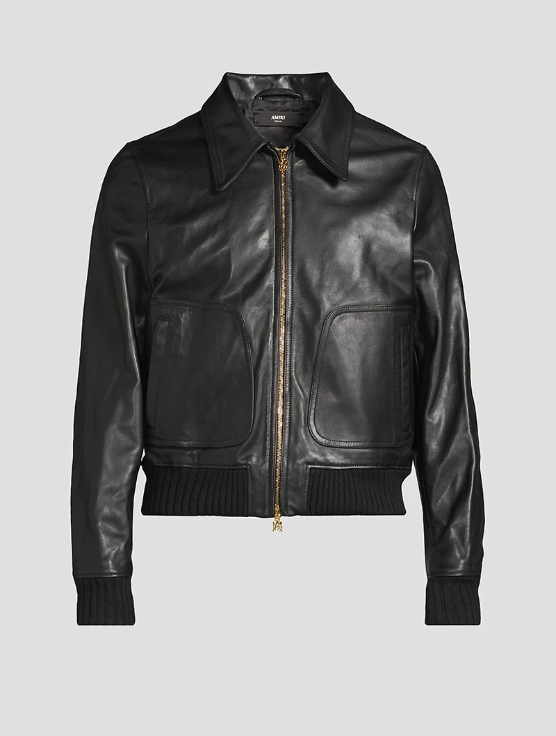 Leather Blouson Jacket