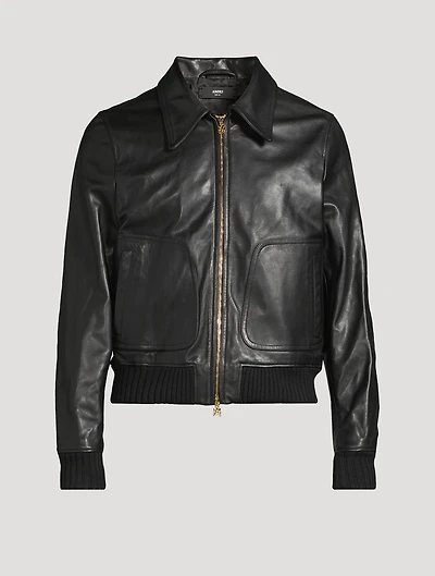 Leather Blouson Jacket
