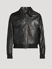 Leather Blouson Jacket