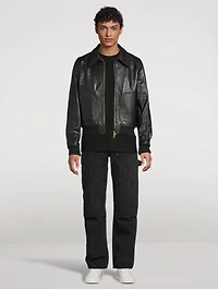 Leather Blouson Jacket