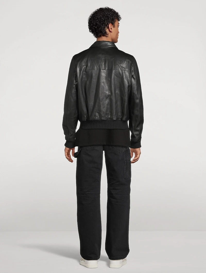 Leather Blouson Jacket