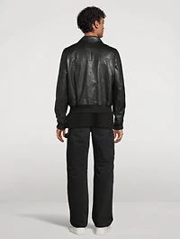 Leather Blouson Jacket