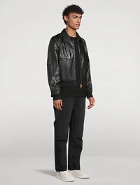 Leather Blouson Jacket