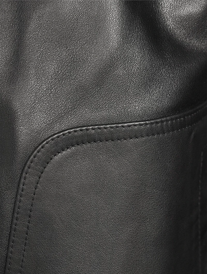 Leather Blouson Jacket