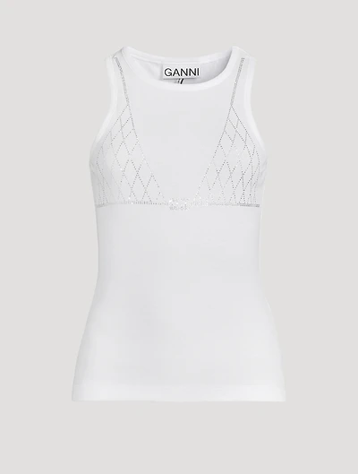 Crystal-Embellished Tank Top
