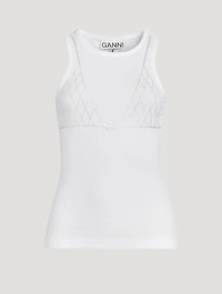 Crystal-Embellished Tank Top