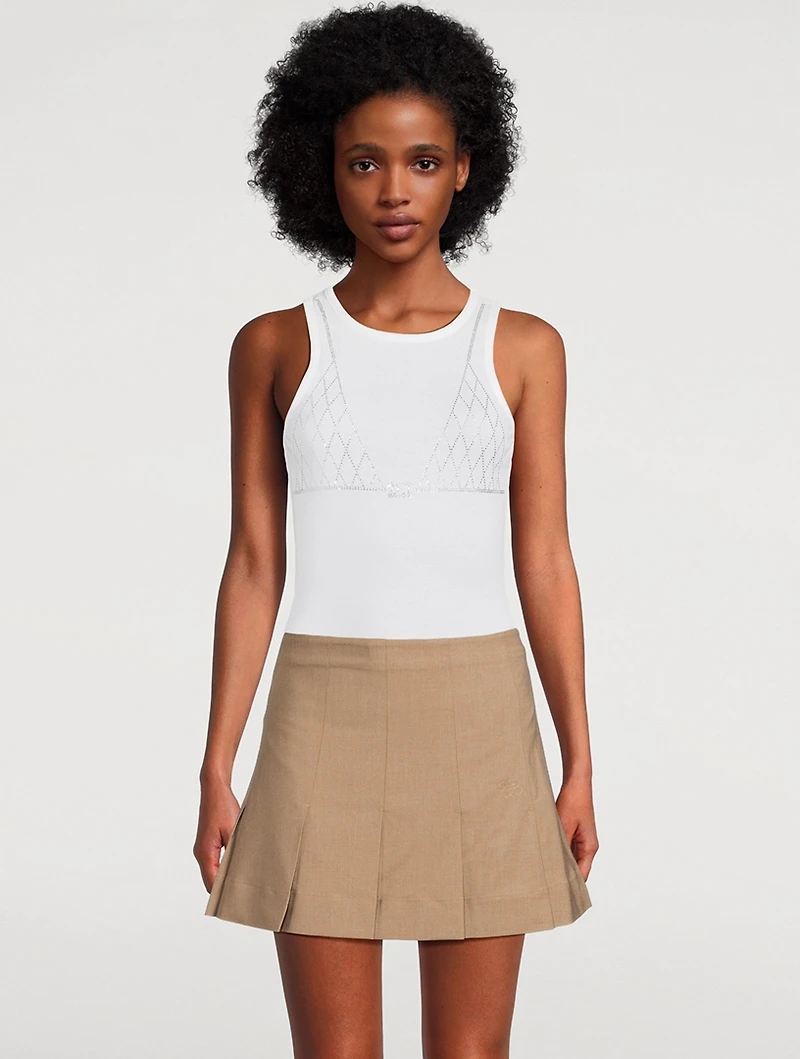 Crystal-Embellished Tank Top