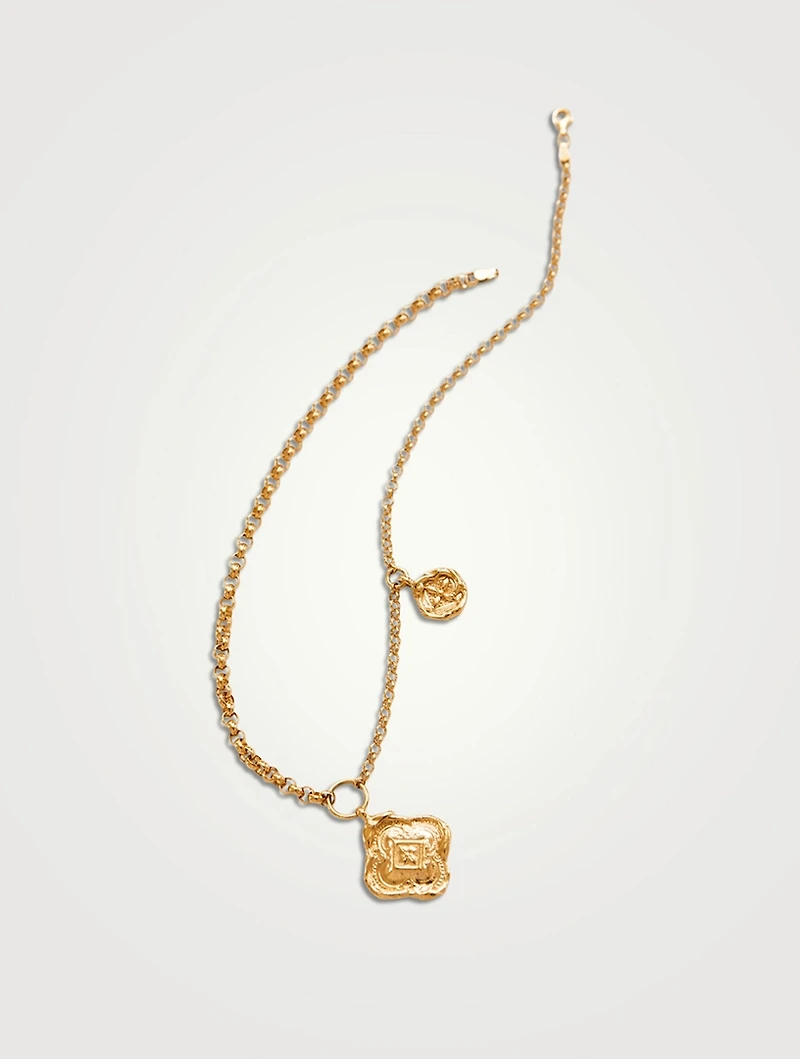 Colliding Compass Necklace
