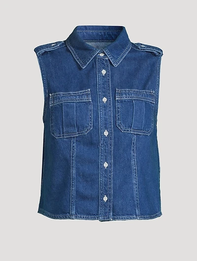 The Major Cropped Denim Shirt
