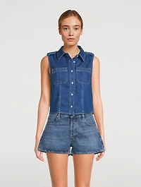 The Major Cropped Denim Shirt