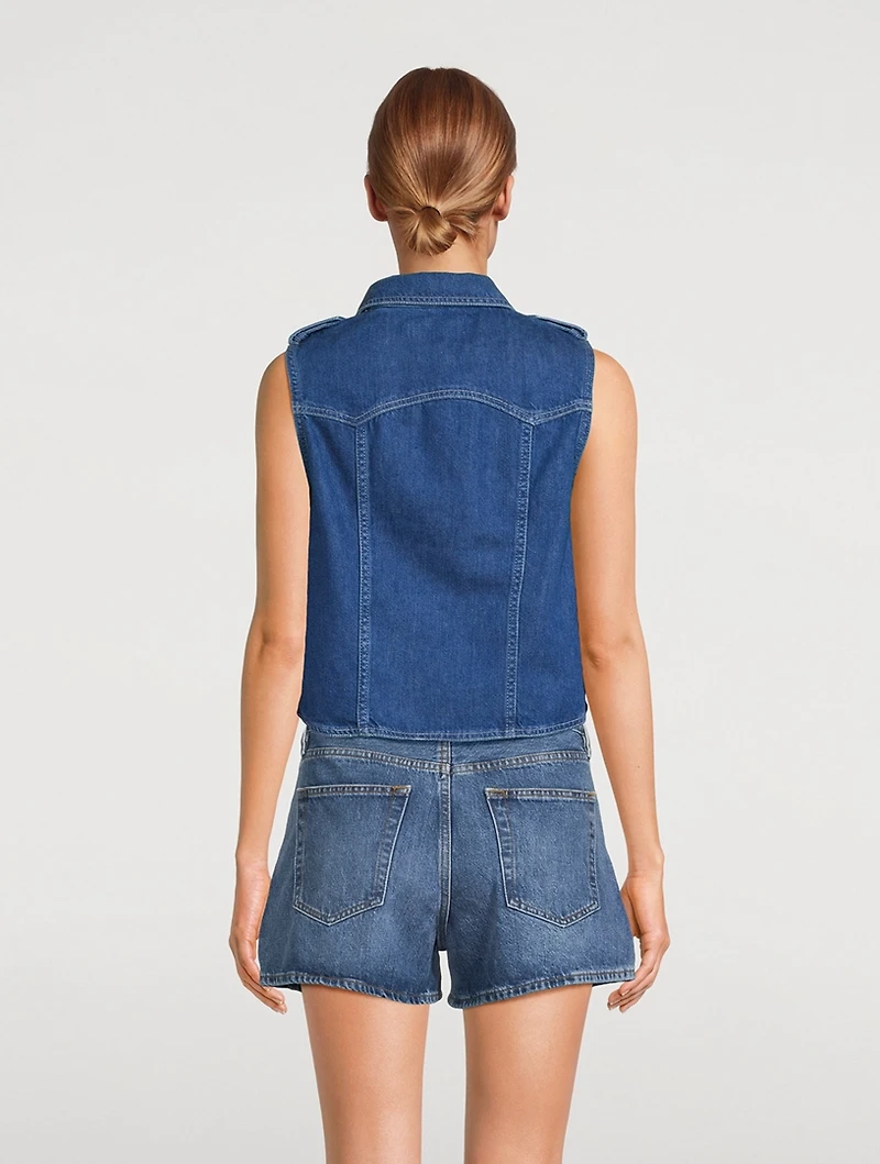 The Major Cropped Denim Shirt