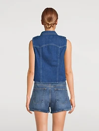 The Major Cropped Denim Shirt
