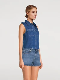 The Major Cropped Denim Shirt