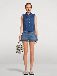 The Major Cropped Denim Shirt