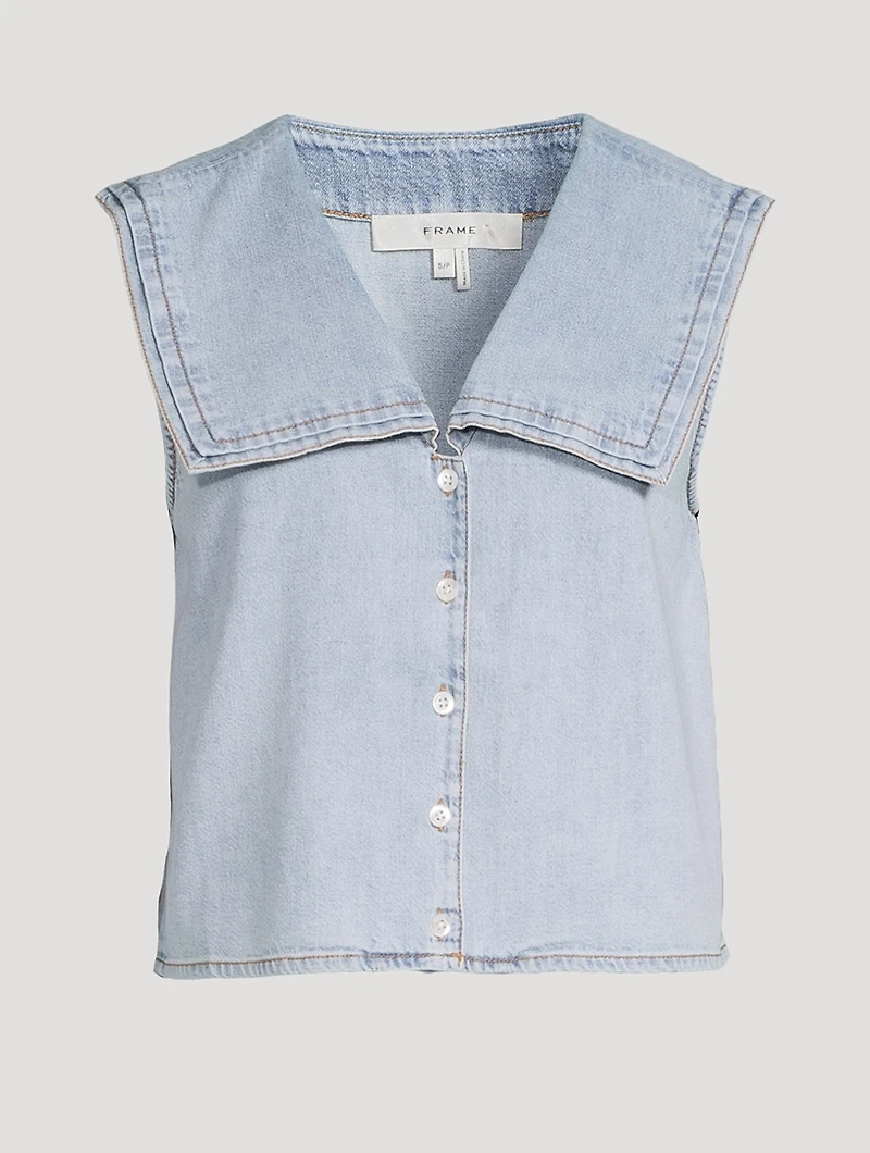 The Yacht Cropped Denim Shirt