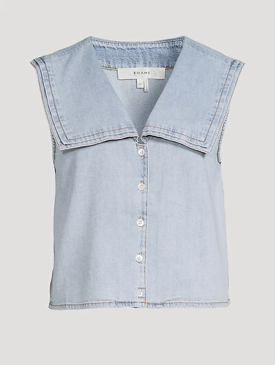 The Yacht Cropped Denim Shirt
