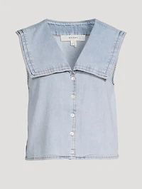 The Yacht Cropped Denim Shirt