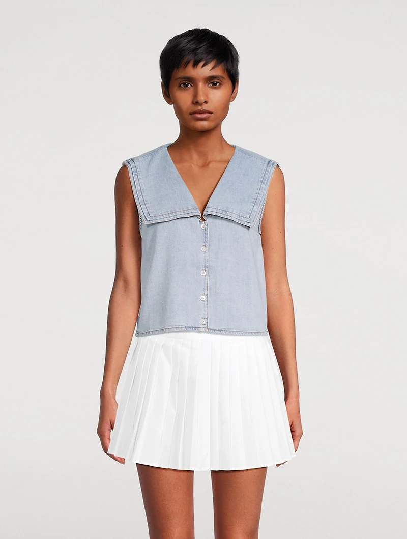 The Yacht Cropped Denim Shirt
