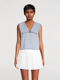 The Yacht Cropped Denim Shirt