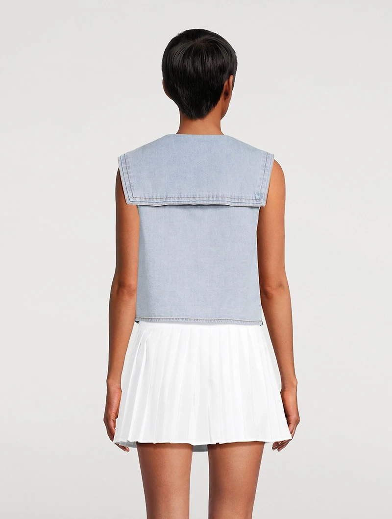 The Yacht Cropped Denim Shirt