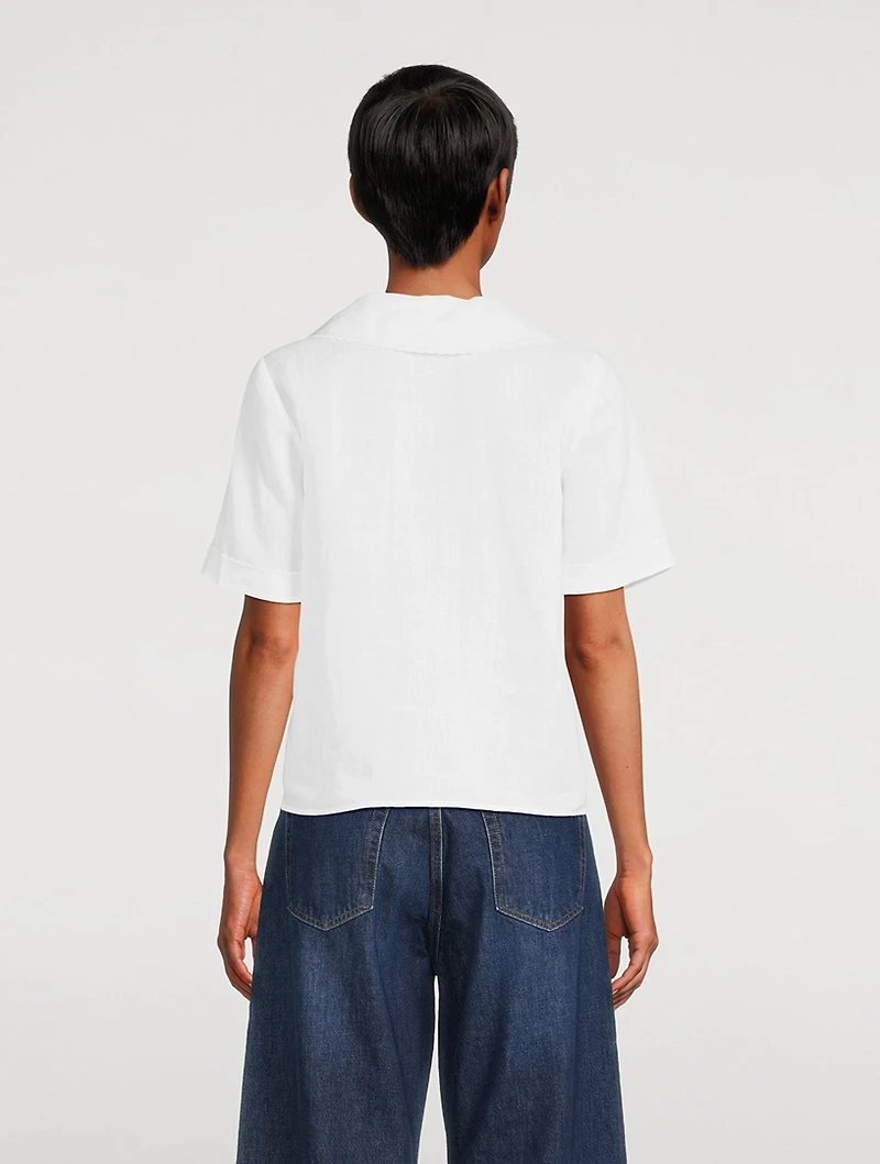 The Sailor Scallop Ramie Shirt