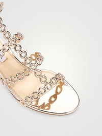 Infinity Chain Metallic Leather Sandals