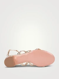 Infinity Chain Metallic Leather Sandals