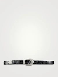 Cowboy Croc-Embossed Leather Belt