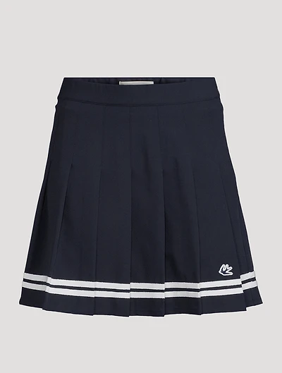 Ribbon Pleated Mini Skirt