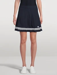 Ribbon Pleated Mini Skirt
