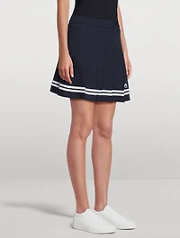 Ribbon Pleated Mini Skirt