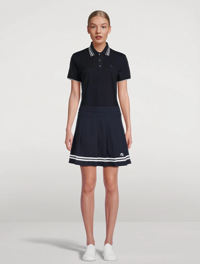 Ribbon Pleated Mini Skirt