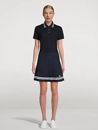 Ribbon Pleated Mini Skirt