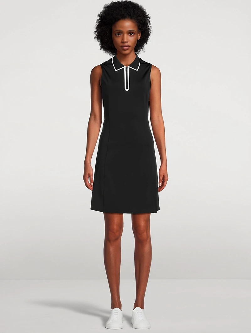 Quarter-Zip Polo Dress
