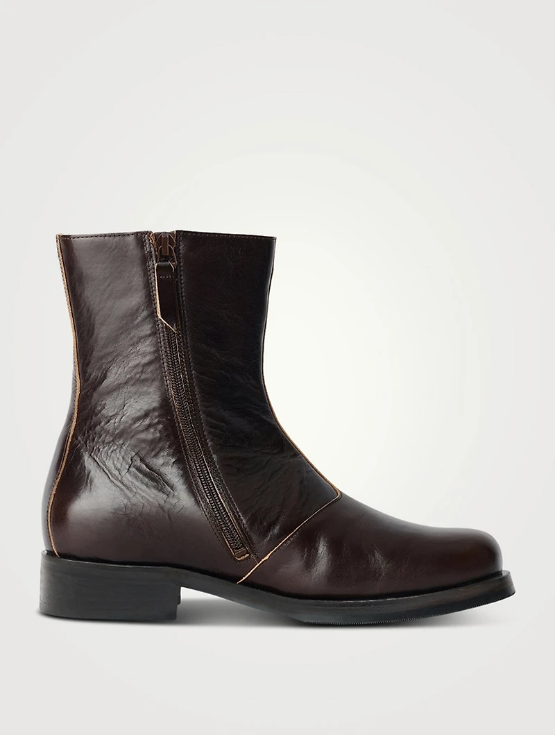 Camion Leather Zip Boots