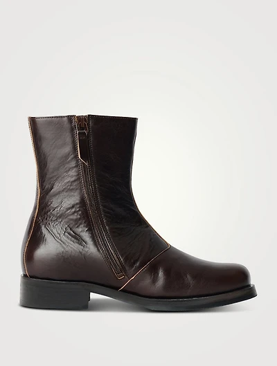 Camion Leather Zip Boots