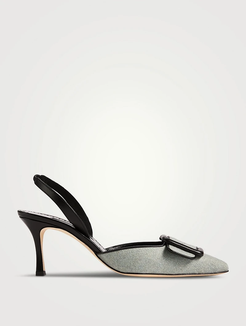 Mayslibi Wool Slingback Pumps