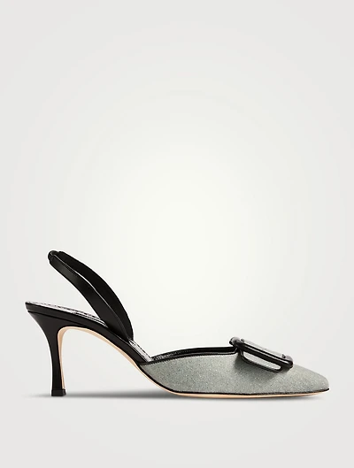 Mayslibi Wool Slingback Pumps