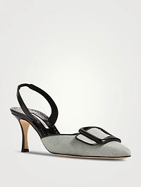 Mayslibi Wool Slingback Pumps