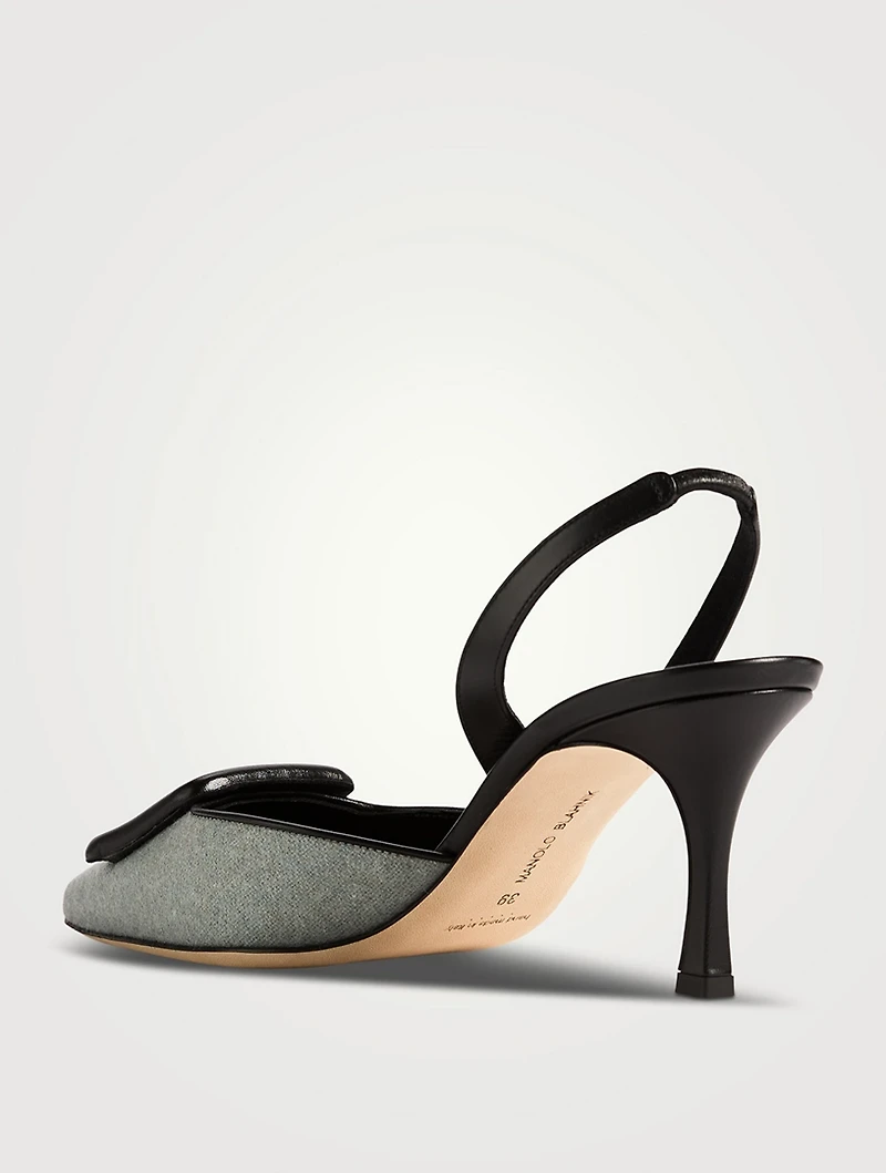Mayslibi Wool Slingback Pumps
