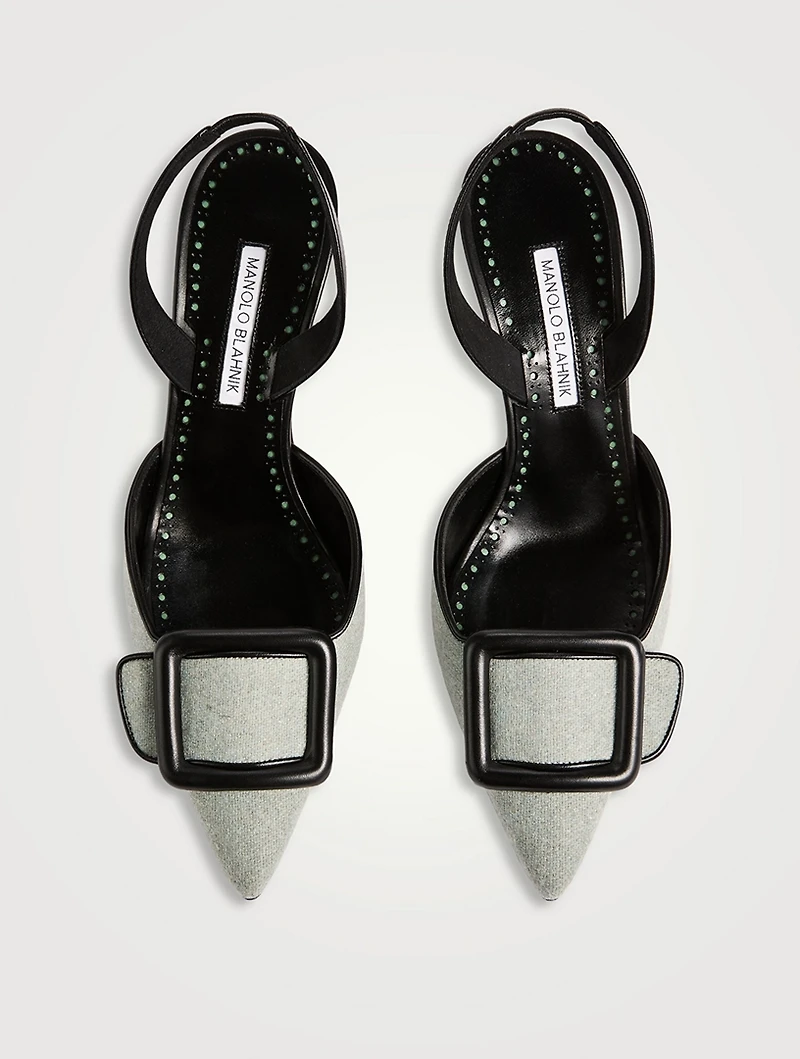 Mayslibi Wool Slingback Pumps