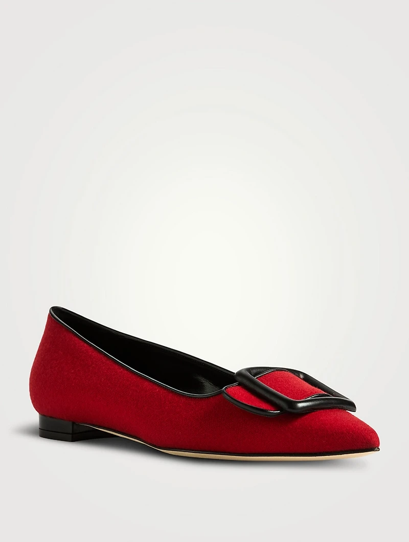 Maysale Wool Ballet Flats