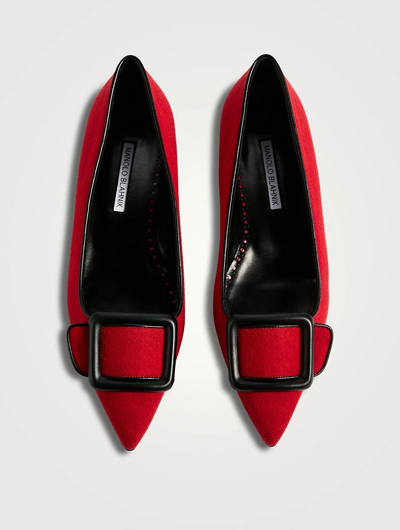 Maysale Wool Ballet Flats