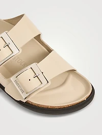 Arizona Droplet Buckle Patent Leather Slide Sandals