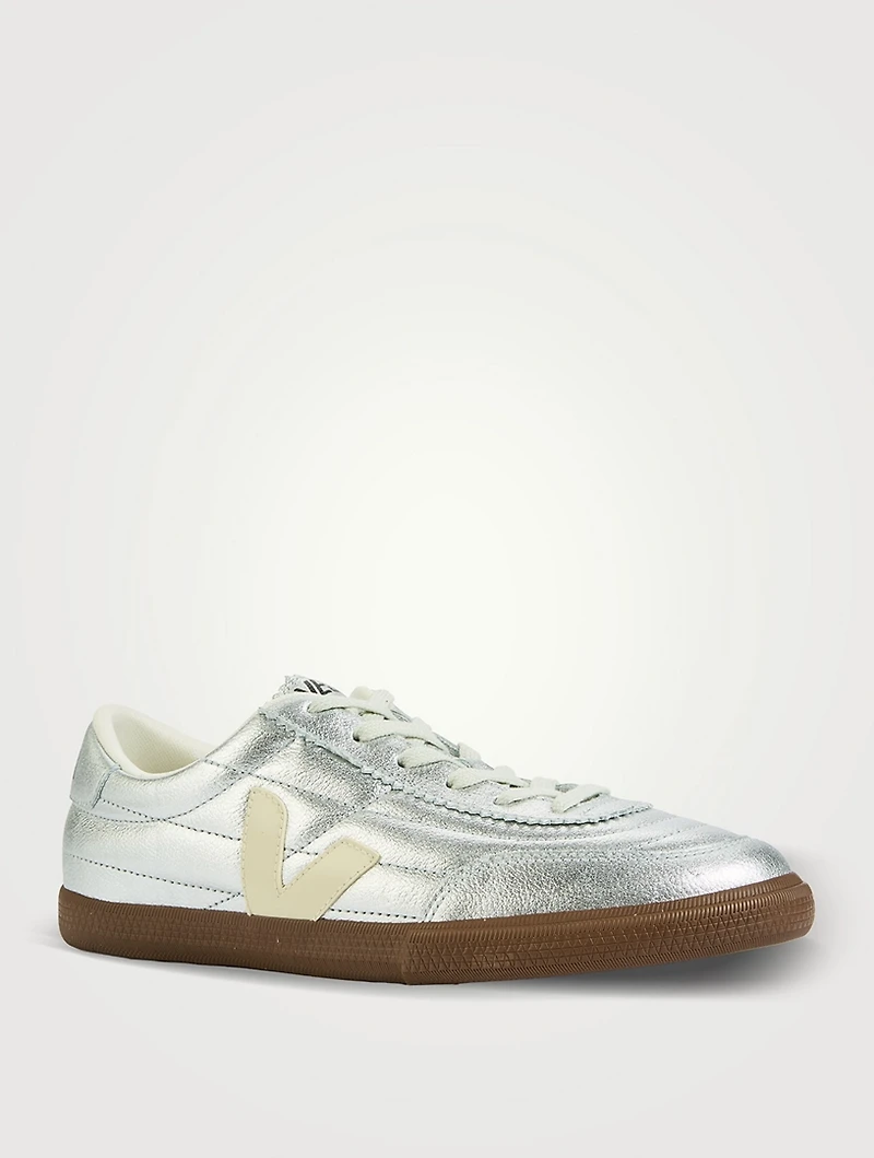 Paneka Metallic Leather Sneakers
