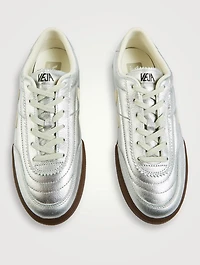 Paneka Metallic Leather Sneakers