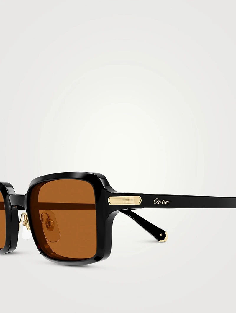 Première De Cartier Rectangular Sunglasses