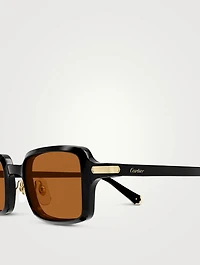 Première De Cartier Rectangular Sunglasses